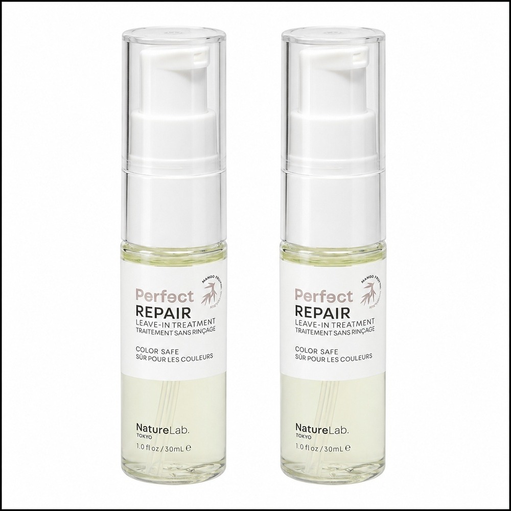 2 x NatureLab Tokyo Perfect Repair Leave-In Treatment Color Safe Travel 1 fl oz